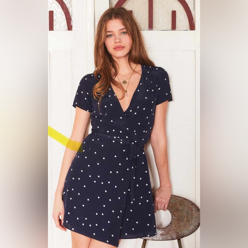 Sézane Anastasia silk wrap dress